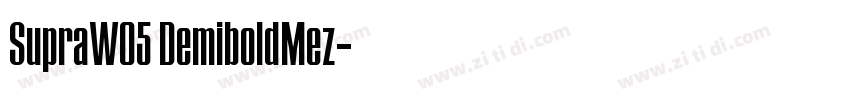 SupraW05 DemiboldMez字体转换